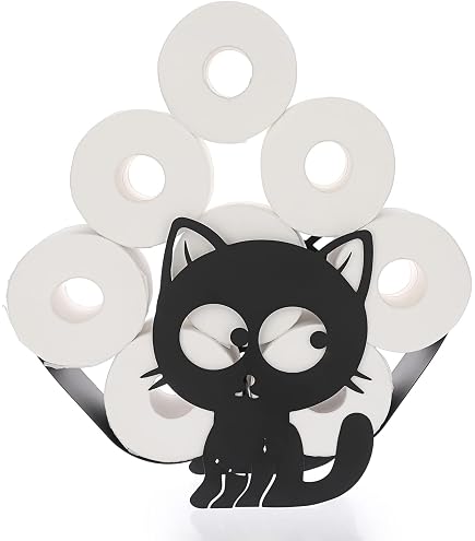 Porte-rouleau De Papier Toilette Chat Mignon - Support Amovible Imprimé 3D, Décoration Salle De Bain