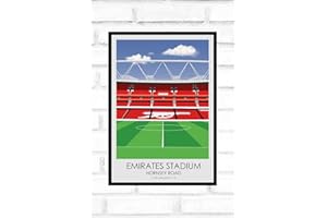 Hewson's Gifts Arsenal Football Stadium Print - Regalo para fanáticos del fútbol - Regalo para papá, hermano, hijo - Regalo de fútbol (tamaño A4)