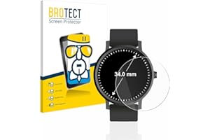 brotect Protection Écran Verre pour Montres (Circulaire, ø: 34 mm) Film Protecteur Vitre 9H [Anti-Rayures, Transparent]