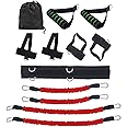 KEEP-HAPPY KH Resistance Bands Set,Exercises Leg Waist and Arm with 4 Resistance Bands for Boxing,Muay Thai,Home Gym,Bouncing Strength Training Equipment (Red)