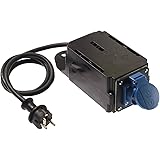 as - Schwabe MIXO Einschaltstrombegrenzer 230 V / 16 A – Schuko-Steckdose mit Klappdeckel max. 3600 W belastbar – Strombegren
