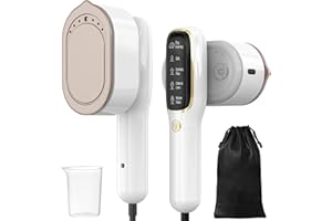 RSAOTY 1000W Défroisseur vapeur,Fer à repasser portable,2 en 1 Défroisseur vapeur de voyage avec 100ml Réservoir d'eau e 5 niveaux de vapeur,pour les voyages et la maison