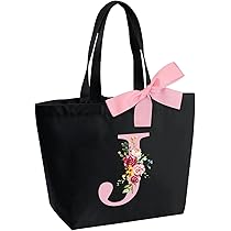 Vavabox Personalisierte Handtasche Damen - Mit Initialen Schwarz