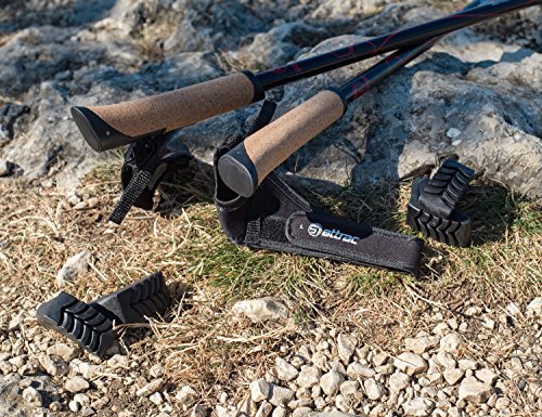 Carbon Ultra Light Nordic Walking Stöcke mit Handgelenkschlaufe verschiedene Längen Superleicht Premium GRATIS – Nordic Walking/Fitness App - 5