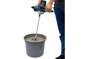 Färg- och murbruksomrörare och betongblandare 2 100 W elektrisk – handblandare med 6 hastighetssteg, 800 varv/min – omrörare murbruk och betongomrörare för cement, murbruk, betong