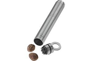 Rösle Rallador de Nuez Moscada de Calidad para Rallar Nuez Moscada o Jengibre Fresco, con Compartimento de Almacenamiento, Acero Inoxidable 18/10, Apto para el Lavavajillas