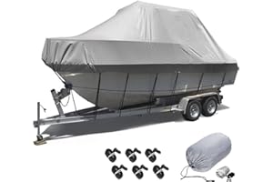 LDIW Coperture per barca Telo Copri per Barca Tetto Rigido/T-Top Durevole Tessuto Oxford 600D Impermeabile all Season Marine Dispositivo di Protezione,19to21ft：818cm*530cm