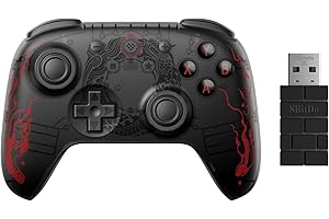 8Bitdo Ultimate 2C Wireless Controller for Windows PC and Android, with Hall Effect Joysticks and Hall Triggers, 1000Hz Polling Rate, and Remappable L4/R4 Bumpers - Black Myth: Wukong