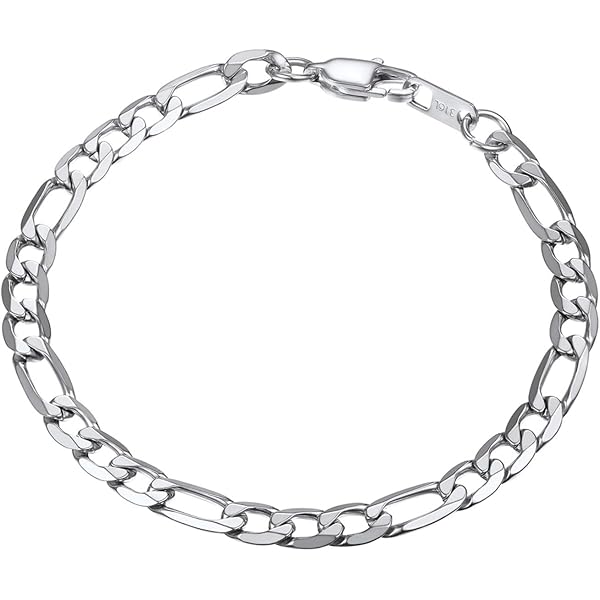 Bracelet Homme En Acier Inoxydable 316L - Style Corde Torsadée, 6mm De Large, 21cm, Couleur Argent, Boîte Cadeau - 6