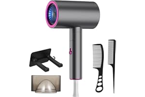 Layhou Przenośna, składana suszarka do włosów, 1900 W, szybkoschnąca, zimny, gorący wiatr, suszarka do włosów, narzędzie do stylizacji włosów z grzebieniem mocującym koncentratora, do użytku w domu i