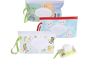 XOXVURI 3 Piezas Bolsa Toallitas Bebe Portátil Dispensador De Toallitas Bolsa De Toallitas Para Bebe Viajes Bebe Mojado Tejido Caja Bolsa De Toallitas Húmedas Reutilizables