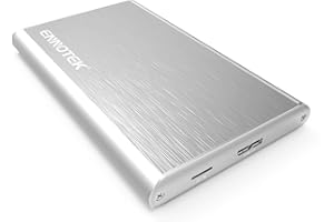 Ennotek Aluminum Hard Drive Enclosure USB 3.0 to SATA External Hard Drive Caddy for 2.5 inch SATA I/II/III SSD HDD - Silver