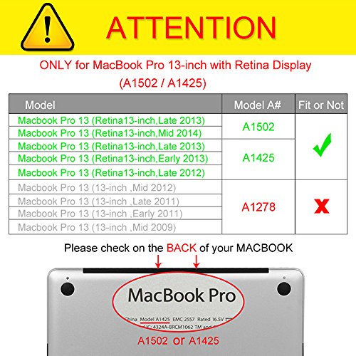 Fintie MacBook Pro 13 Retina Hülle Case – Ultra Slim Hochwertige Kunstleder Coated Hard Shell Schutzhülle Tasche für Apple MacBook Pro 13.3″ mit Retina Display A1502 / A1425 (NEUESTE VERSION, NO CD-ROM Drive) , Liebesbaum - 2