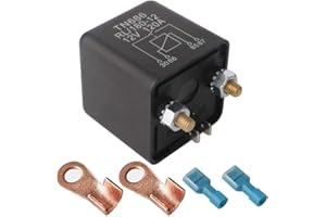 Gebildet 1Pieza 12VDC 120A Trabajo Pesado Relés para Coche Barco Camión Motor Automoción de Arranque RL/180-12, 4Pin SPST con 2Huella + 2Borne de Contacto