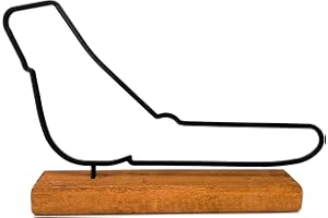 Generico Modèle de circuit de F1, Statue de circuit de Formule 1, Idée de cadeau pour un fan de Formule 1, Fil de circuit de F1 sur base en bois 20cm