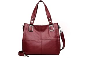 AINUOEY Mujer Bolsos de Mano Casual Bandolera Marca Mediano Totes Antirrobo Hombro Italianos PU Cuero 76618 1 piezas