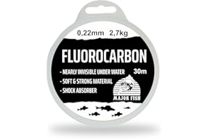 Major Fish Fil de bas de ligne 100 % fluorocarbone 30 m 15423