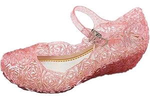 YOUKD Princesse Cosplay Chaussures pour Filles Cristal Sandales Gelée Chaussures pour Halloween Fête d'anniversaire Carnaval