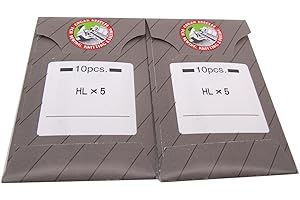 Lot de 20 aiguilles à tige plate HLX5 pour organe dans une boîte en plastique transparente CKPSMS, compatible avec la marque JUKI TL98E TL98Q Brother PQ-1500 (taille d'aiguille : 14/90)
