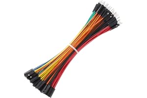Breadboard Jumper Wires 20AWG, Female to Male Jumper Cables Wires 15CM M/F Bestlus Exclusives 10 Colors Pack of 120 Square Head 0.1'' (6'', M/F)