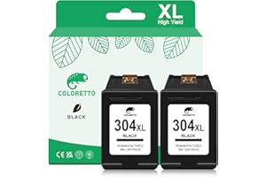COLORETTO 304XL Nera Cartucce d'inchiostro Sostituzione per HP 304 XL Nero Per DeskJet 3762 3764 3750 2630 3720 2600 2620 3730 3733 3735 ENVY 5010 5020 5030 5032 AMP 100 120 125 130 Nero Pack