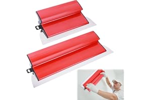 GAESHOW 25 cm + 40 cm Acier Inoxydable Couteau a Enduire, Spatule Enduit Set, Lame D'écrémage, pour Construction de Cloisons Sèches et Décoration Murale