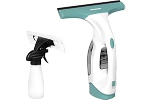 DOVAMAN WC01A Limpiador de Cristales, 30 min de Autonomía, Boquilla 280mm, Pulverizador con 2 Paños Microfibra, Depósit 150ml, 150m² por Carga, 700g Limpiacristales Eléctrico