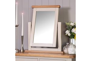 The Furniture Outlet Chester Grey Painted Oak Dressing Table Mirror