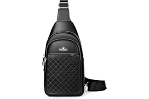 FSD.WG Plecak na ramię dla mężczyzn torba na klatkę piersiową crossbody torby na ramię torba podróżna torebka dla mężczyzn z wodoodpornością, Czarny, Large