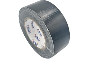 Amazinnov-Ruban Adhésif universel en tissu- Réparation Durable et Étanche sur Toutes Surfaces - Idéal pour Tuyaux, Joints de Tapis, et Scellement de Cartons (Noir, 170 µm x 48 mm x 25m)