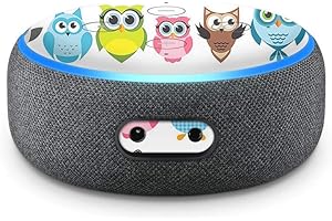 ‎SKINS4U Skins4u Aufkleber Design Schutzfolie Sticker kompatibel mit Amazon Echo Dot 3.Generation Eulen