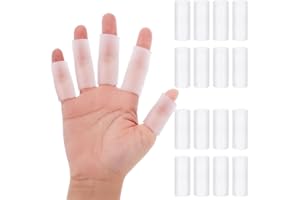 WY LIGHTING LEVEL 16 Pièces Protège Doigts En Silicone Tubes De Pouce En Gel Manchon De Doigts En Silicone pour Le Golf Le Basket Ball Le Golf Le Rugby Les Doigts Fissurés