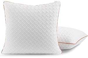 Twirest Kopfkissen 80x80cm（2er Set）, Memory Foam Kissen - gefülltes Schlafkissen, Höhenverstellbares Kopfkissen mit Reißverschluss, Abnehmbarer/Waschbarer Kopfkissenbezug