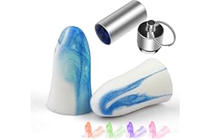 YOLONCE 50 paires Bouchons d’Oreilles,Bouchons d'oreilles en mousse souple,Réutilisables Bouchon d’Oreilles,Bouchon d'Oreille pour Dormir,Protection Auditive,Voyager,Anti Bruit