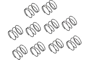 TA-VIGOR 10Pcs Extended Compressed Spring, 1.2mm Wire Dia, 20mm OD, 20mm Length Durable Stainless Steel Small Dual Hook Tension Spring for Furniture Screen Doors Repair Projects