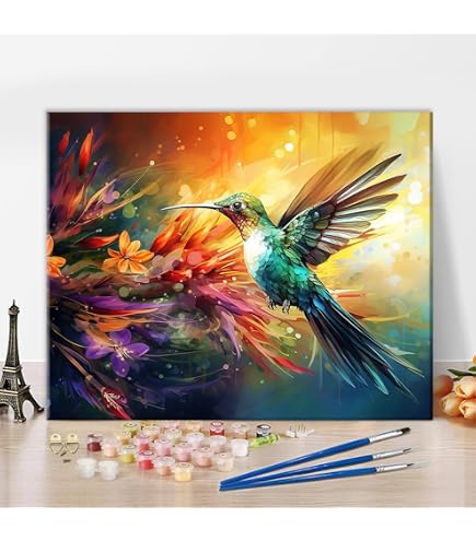 TISHIRON Peinture Par Numéros Yin Yang Fleurs – Toile Sans Cadre – Activité Méditative Et Déco Murale – Débutants