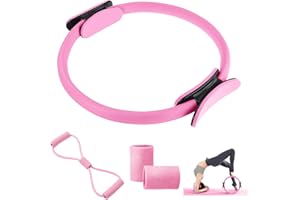 nnOuOnn Circle - Ensemble de bagues de pilates magiques et durables - Équipement de yoga et de fitness pour femme - Kit d'entraînement d'équilibre de base antidérapant avec kit essentiel de Pilates