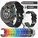 Produktbild Altsommer Uhrenarmband für Garmin Instinct, Weiches Armband Silikon Sportarmband Armband Ersatzarmband mit Werkzeug,Adapter Ersatz Uhrenarmbänder für Damen Herren,Schwarz (Gelb)