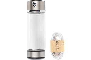 ASTIBYM Changor Rica botella de hidrógeno generador de agua hidrogenada de silicona antideslizante 760 g 420 ml de acero inoxidable y cristal