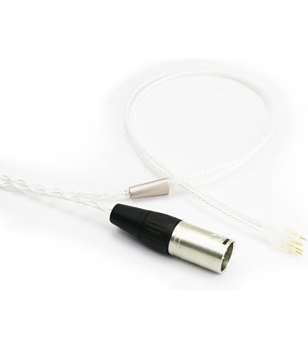 Cavo Bilanciato 4,4 Mm Per Hifiman Ananda, Arya, Sundara, HE400SE, HE4XX, Edition XS, 2x3,5 Mm, 6N OCC Placcato Argento, Lunghezza 2 M