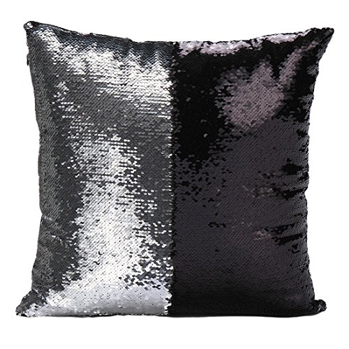 VWH Meerjungfrau Glitzer Pailletten Kissenbezug Startseite Schlafzimmer Sofakissen Kissenabdeckung Pailletten Kissen (011#) - 2