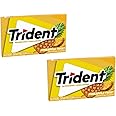 Trident Pineapple Twist Imported Sugar Free Gum, 14 Sticks, Mint, Pack of 2