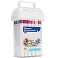 Neomate 24 Pcs Dual-Tip Alcohol Markers Set | Non-Toxic Art Supplies for Kids & Adults | Chisel and Fine Tips for Drawing & Sketching | Includes Carry Case for Easy Storage | Ideal for Coloring Books