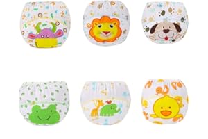 XM-Amigo - Mutande per bambini, riutilizzabili, confezione da 6 pezzi, unisex, per passaggio da pannolino a mutande