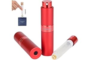 Fia Direct Twist-Up Rotary Travel Bottom Fill Refillable 10ml Perfume Atomiser (Red)