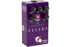 JMNDMI Pédale de guitare pour FLAMMA FS08 FS07 FS06 FS05 FS03 FS02 FS01 Reverb, pédale d'effets de guitare 7 emplacements stockables, 11 effets de modulation True Bypass (FS06)