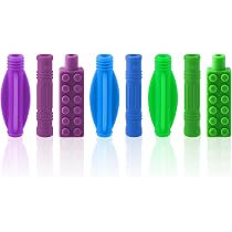 Catena Masticabile Sensoriale CLDY Per Bambini – 5 Pezzi, Giocattolo Per Autismo E ADHD, Massaggiagengive In Silicone Alimentare, Antistress Per Mordersi Le Unghie