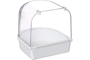 CSAFYRT Bird Bath 5x5x5" Cage Style Plastic Hanging Bird Bath Multi-Functional Cage Accessories Suitable