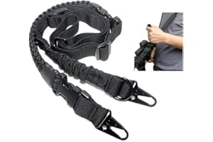 Tactical Element Eslinga de 2 a 1 Puntos Cabestrillo Paracord Convertible Ajuste rápido Eslinga elástica táctica para Disparos de Caza