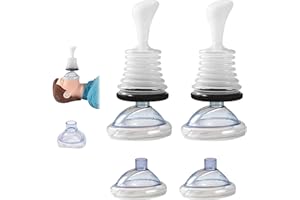 Geduoer Dispositif de sauvetage pour dispositif d'urgence d'étouffement, premiers secours avec masques RCR de 2 tailles pour enfants et adultes, kit anti-aspiration portable (2PC, Noir) 1.0 unité